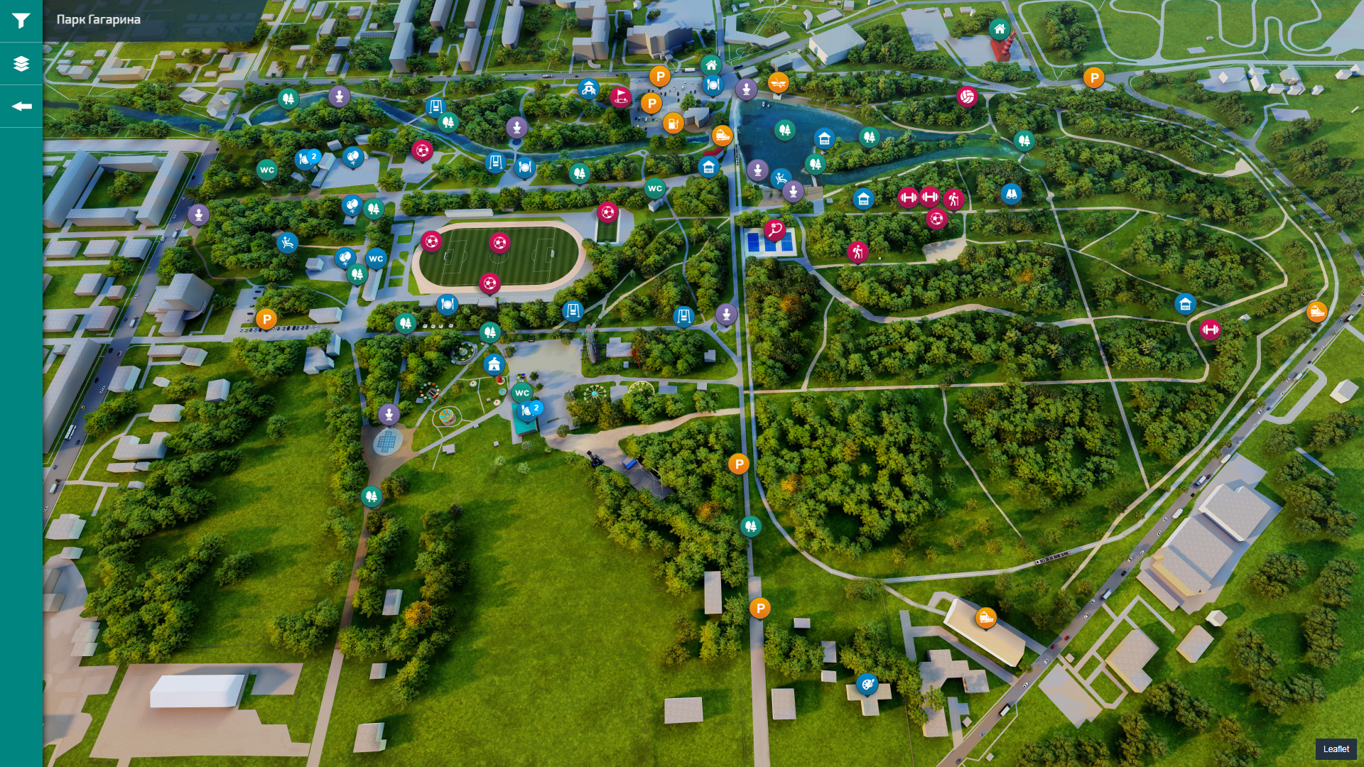 Парк Гагарина - Интерактивная карта